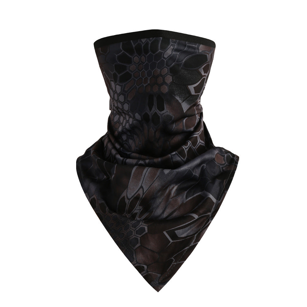 Quick-drying Breathable Outdoor Cycling Sun Protection Scarf Multifunctional Magic Headband - Navy Blue Python Pattern