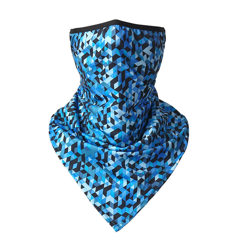 Quick-drying Breathable Outdoor Cycling Sun Protection Scarf Multifunctional Magic Headband - Sapphire Blue Plaid