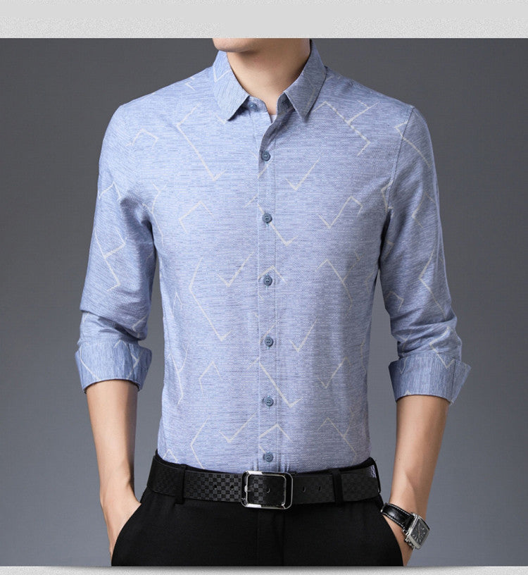 Casual cotton shirt - 2817grey / M