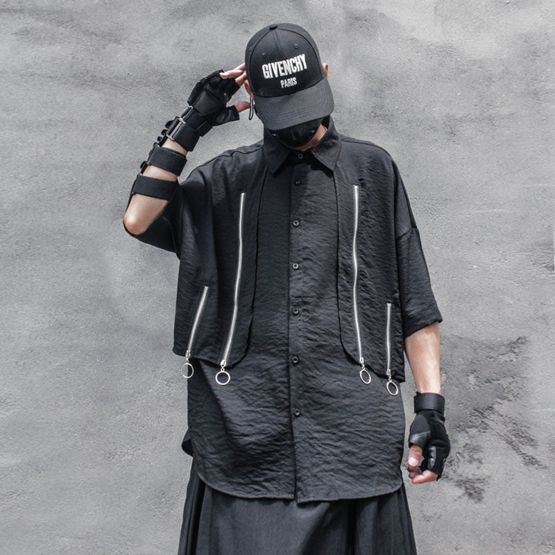 Design Dark Character Loose Zip Men’s Shirt