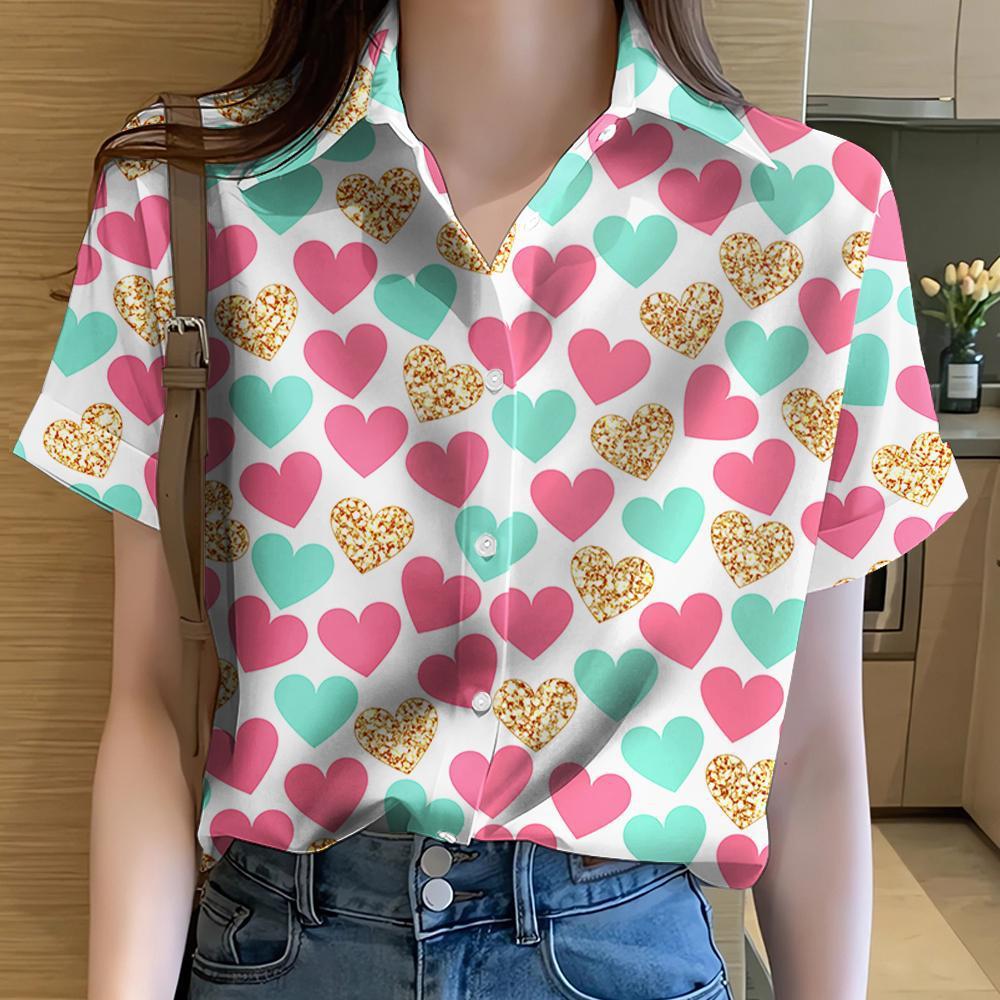 European Size Beach Hawaiian Women’s Shirt