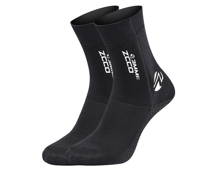 Winter swimming non-slip diving socks - Black / L