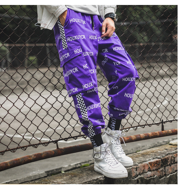 Letter Print Men’s Growth Fashion And Comfort Pants