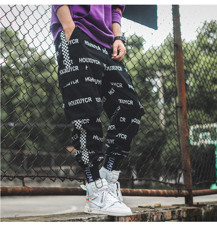 Letter Print Men’s Growth Fashion And Comfort Pants