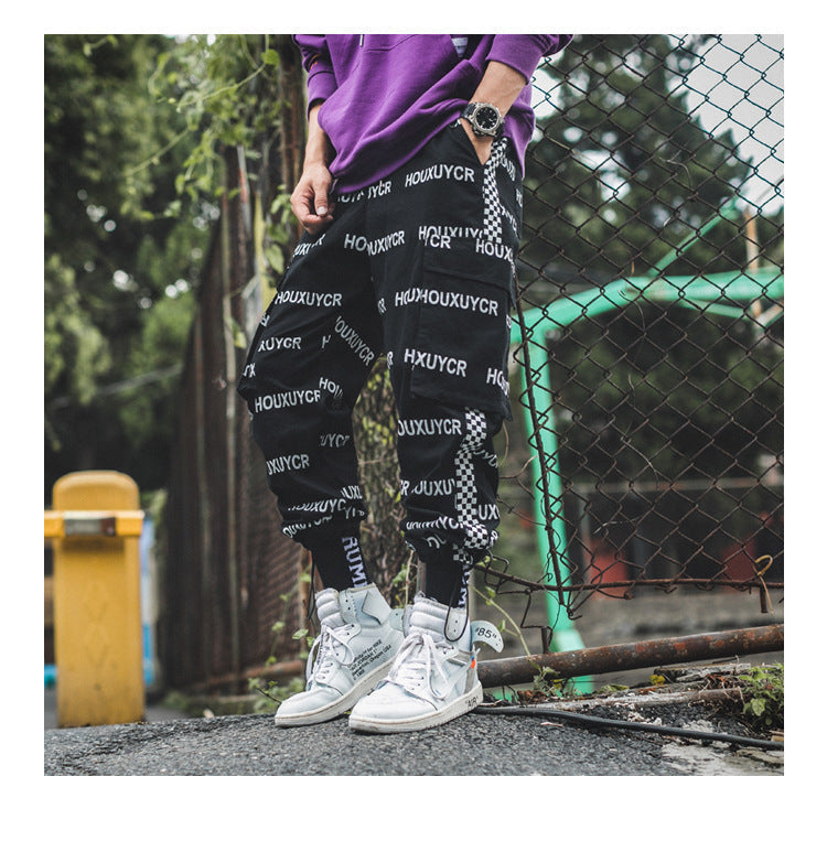 Letter Print Men’s Growth Fashion And Comfort Pants