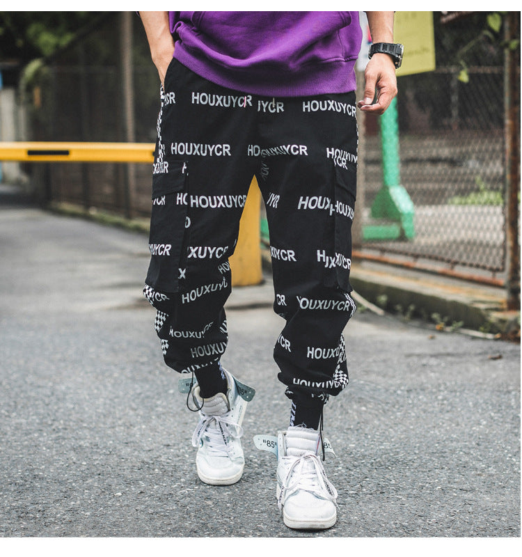 Letter Print Men’s Growth Fashion And Comfort Pants