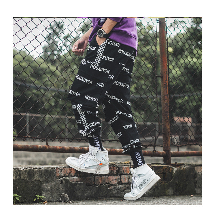 Letter Print Men’s Growth Fashion And Comfort Pants
