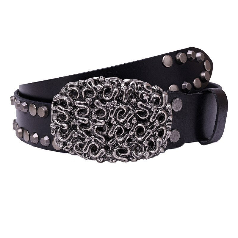 Top Layer Cowhide Trend Rivet Men’s Belt