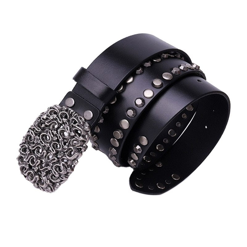 Top Layer Cowhide Trend Rivet Men’s Belt