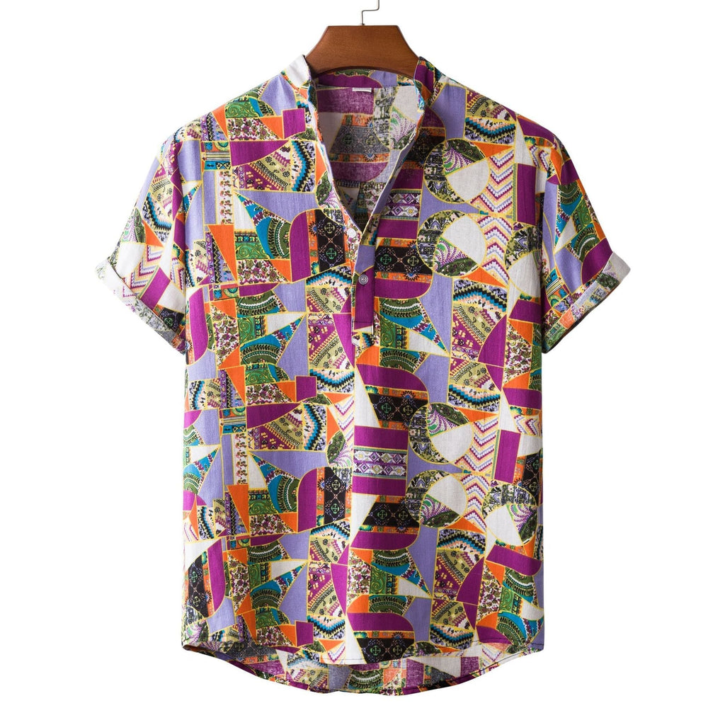 Men’s Bamboo And Linen Shirt - 13Style / S