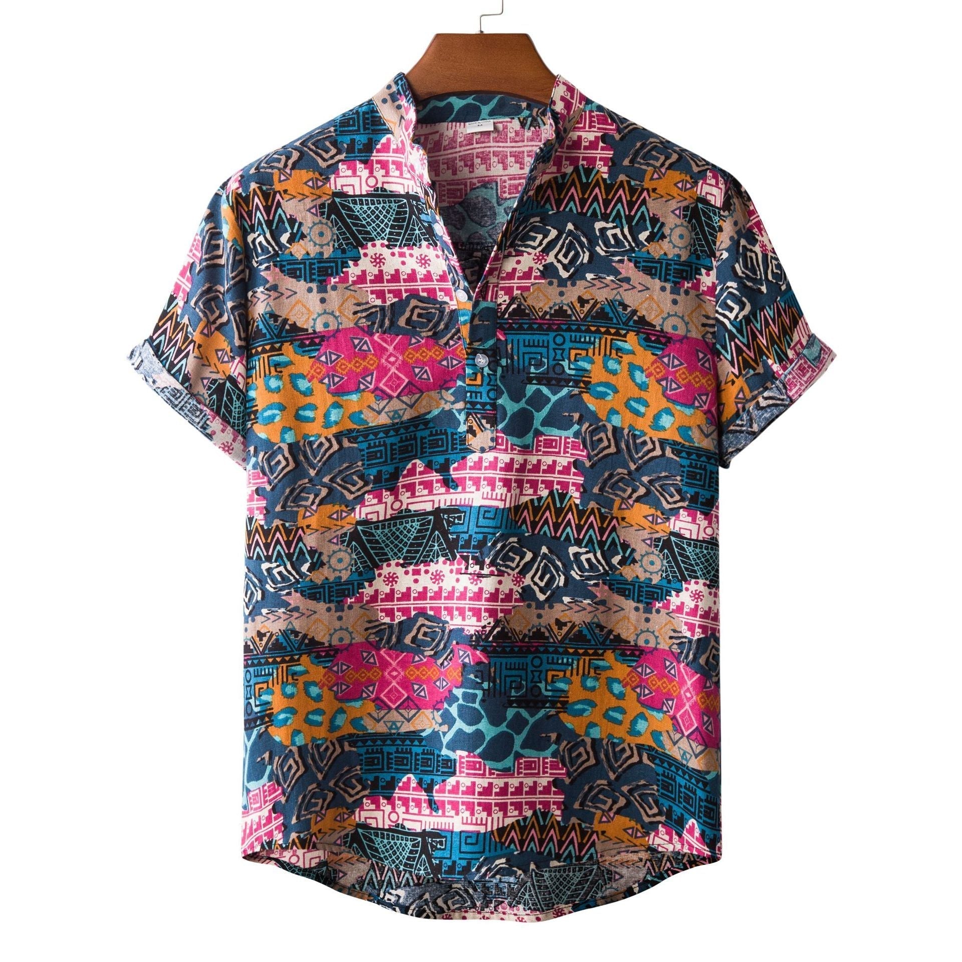 Men’s Bamboo And Linen Shirt - 15Style / S