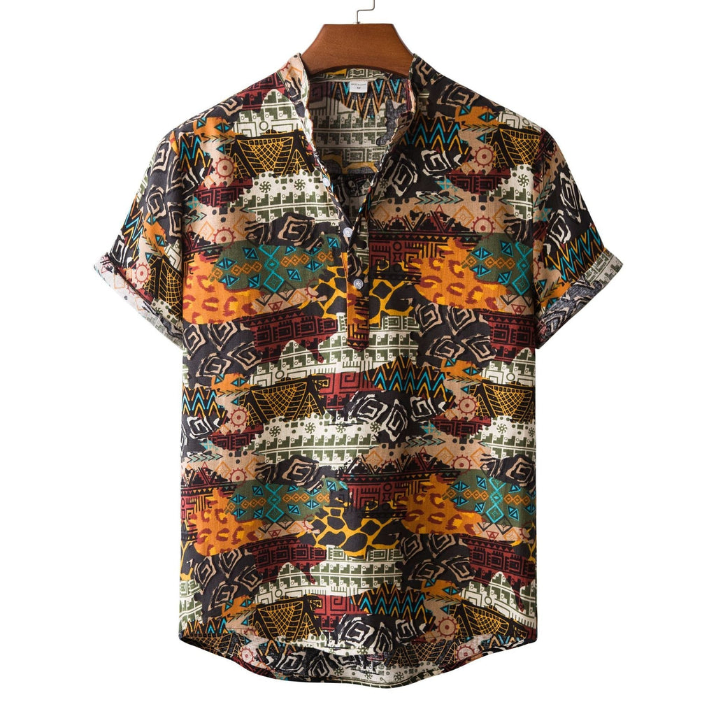Men’s Bamboo And Linen Shirt - 16Style / S