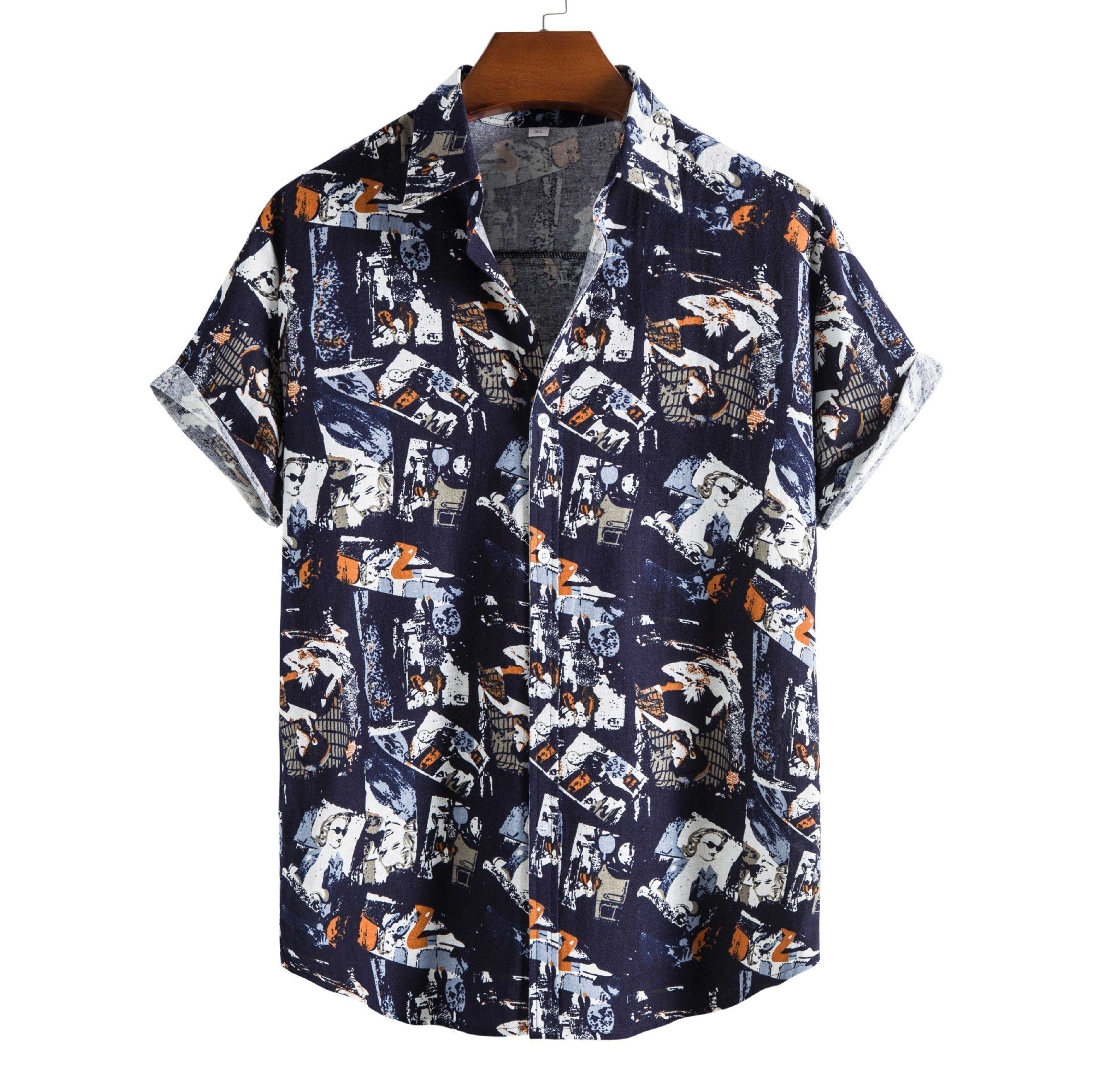Men’s Bamboo And Linen Shirt - 15Style / S