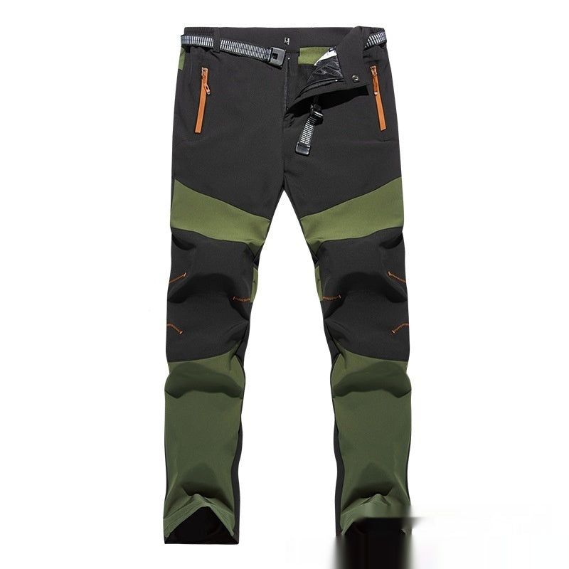 Outdoor Stretch Breathable And Loose Plus Size Climbing Pants Men - Army Green / S