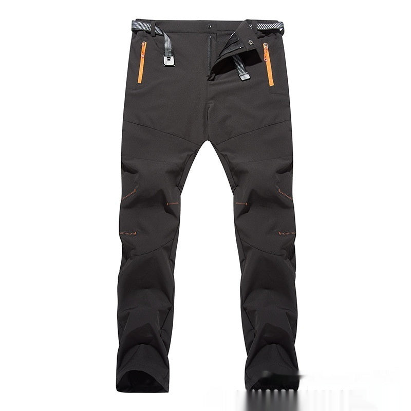 Outdoor Stretch Breathable And Loose Plus Size Climbing Pants Men - Black / S