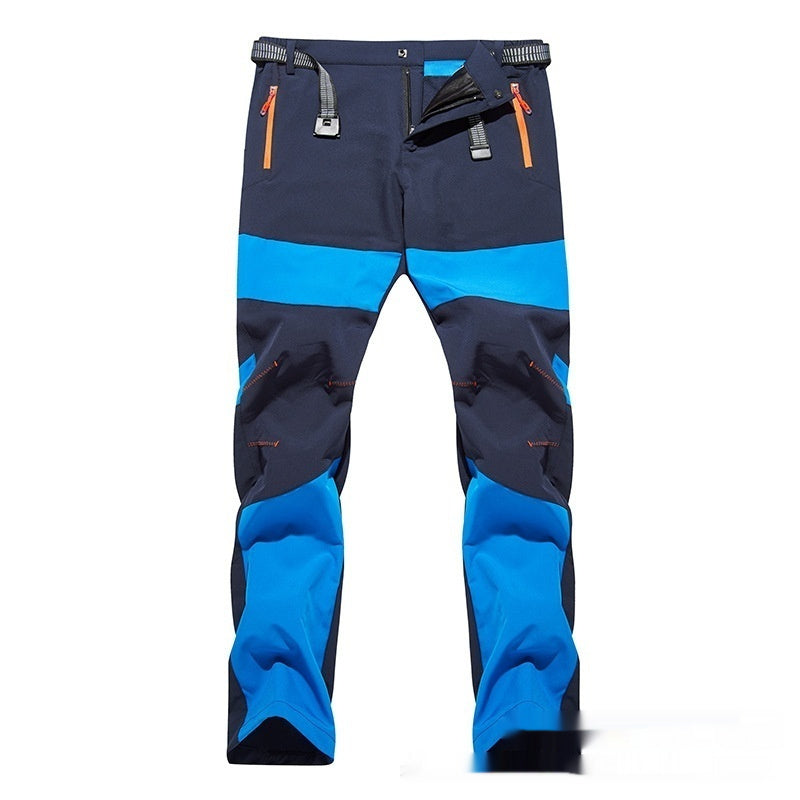 Outdoor Stretch Breathable And Loose Plus Size Climbing Pants Men - Lake Blue / S