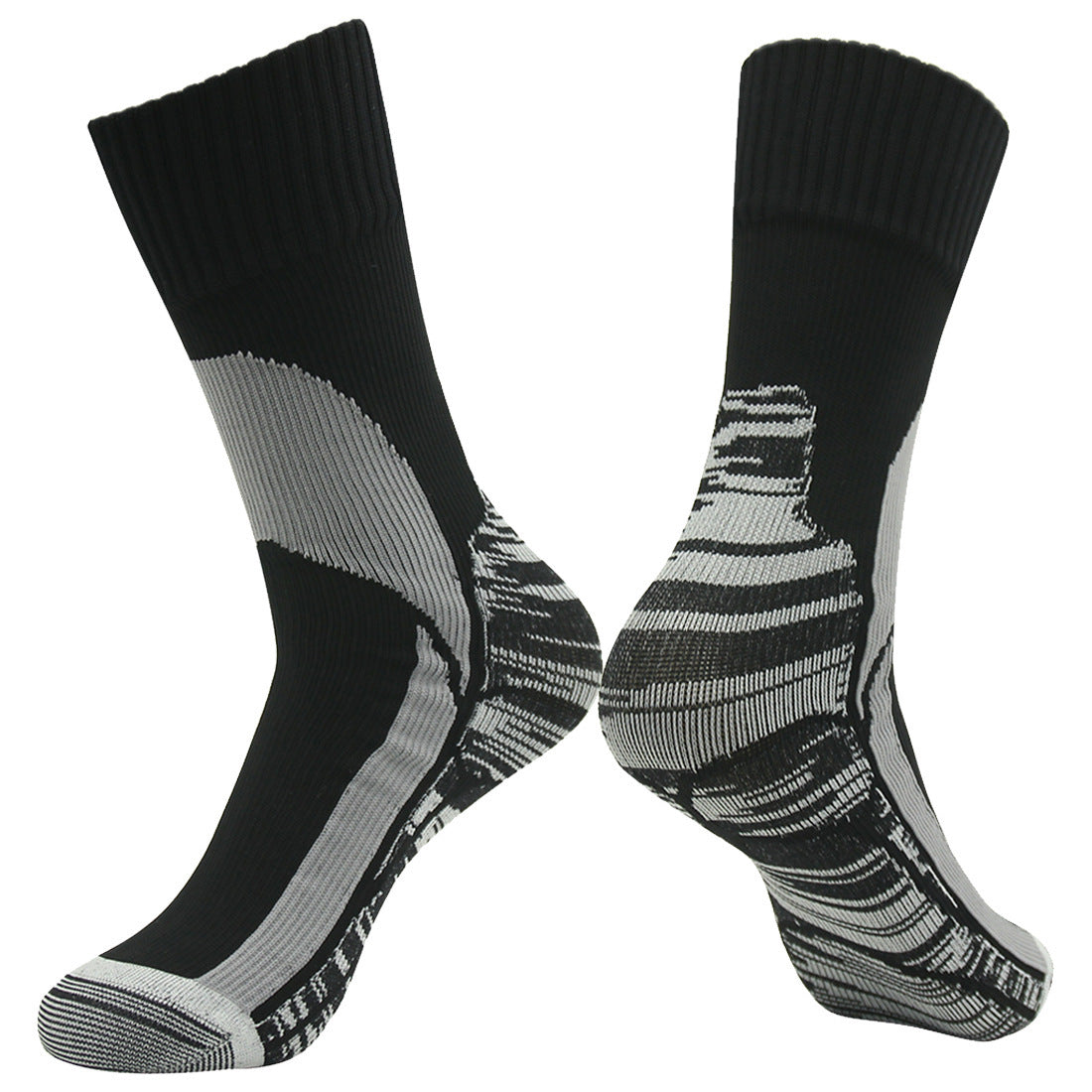 Knitted Warm Breathable Waterproof Socks Outdoor Sports S’socks - Black / L