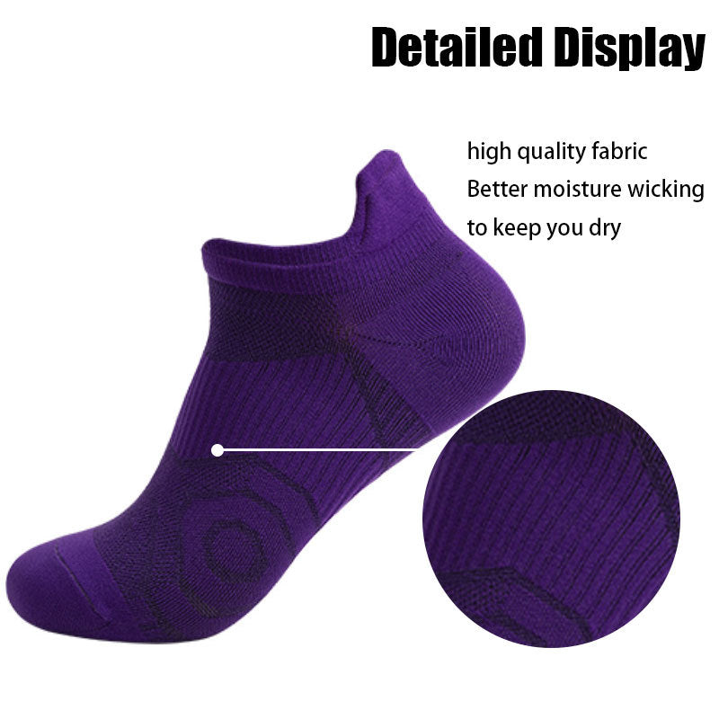8 Pairs Men Athletic Socks Low Cut Cushion Running Socks Anti-slip And Anti-odor Breathable Comfort For Sports Running