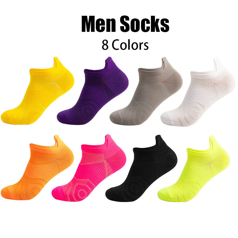 8 Pairs Men Athletic Socks Low Cut Cushion Running Socks Anti-slip And Anti-odor Breathable Comfort For Sports Running