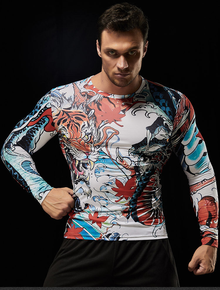 Running Basketball Fast Drying Clothes High Elastic Breathable Long Sleeve Tights