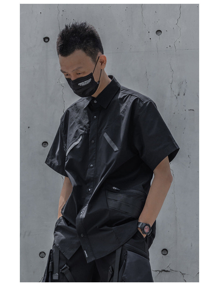 Outdoor Functional Shirt Lightweight Breathable Waterproof Short Sleeve