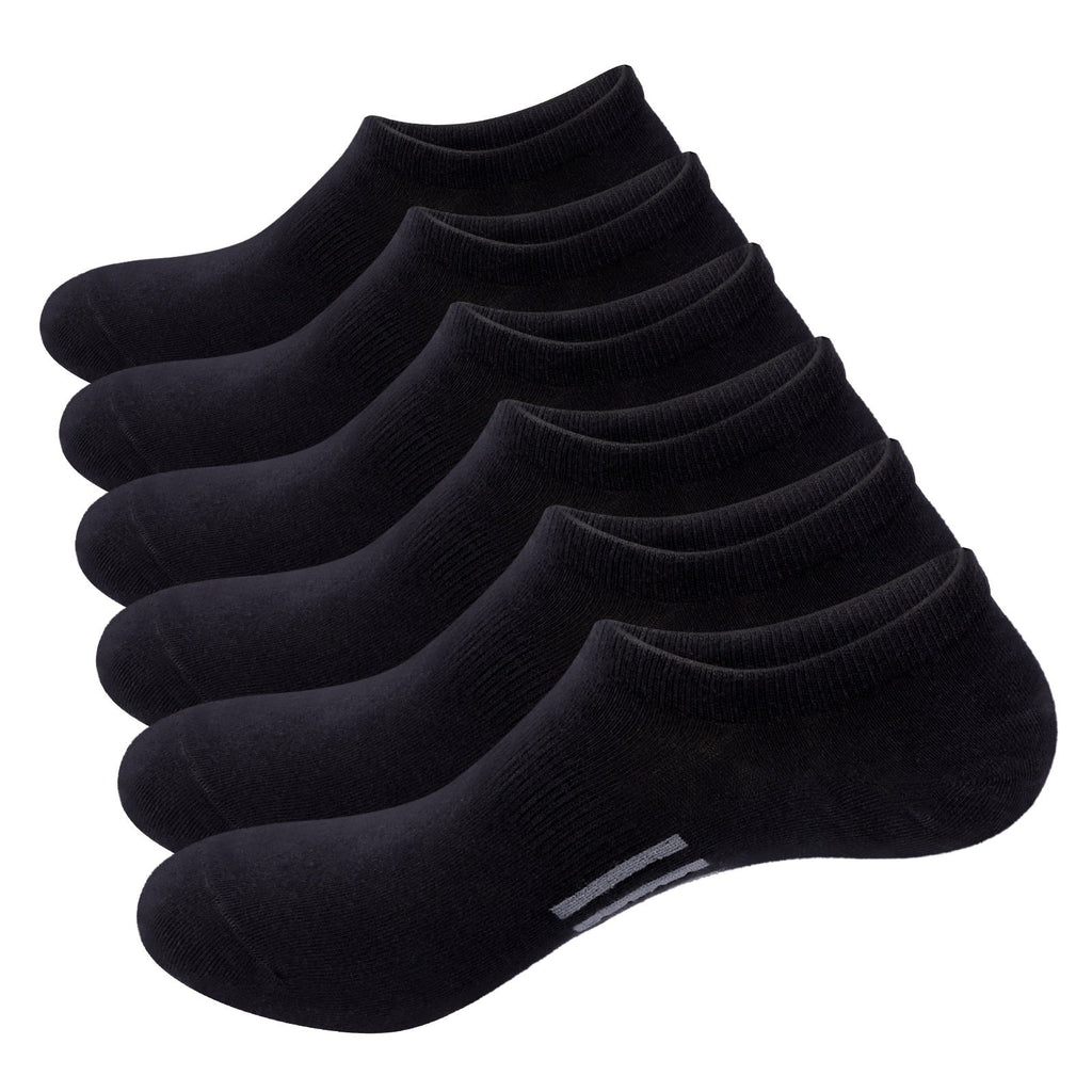 Pure Cotton Breathable Summer Thin Tight Invisible Male Socks - Black / L