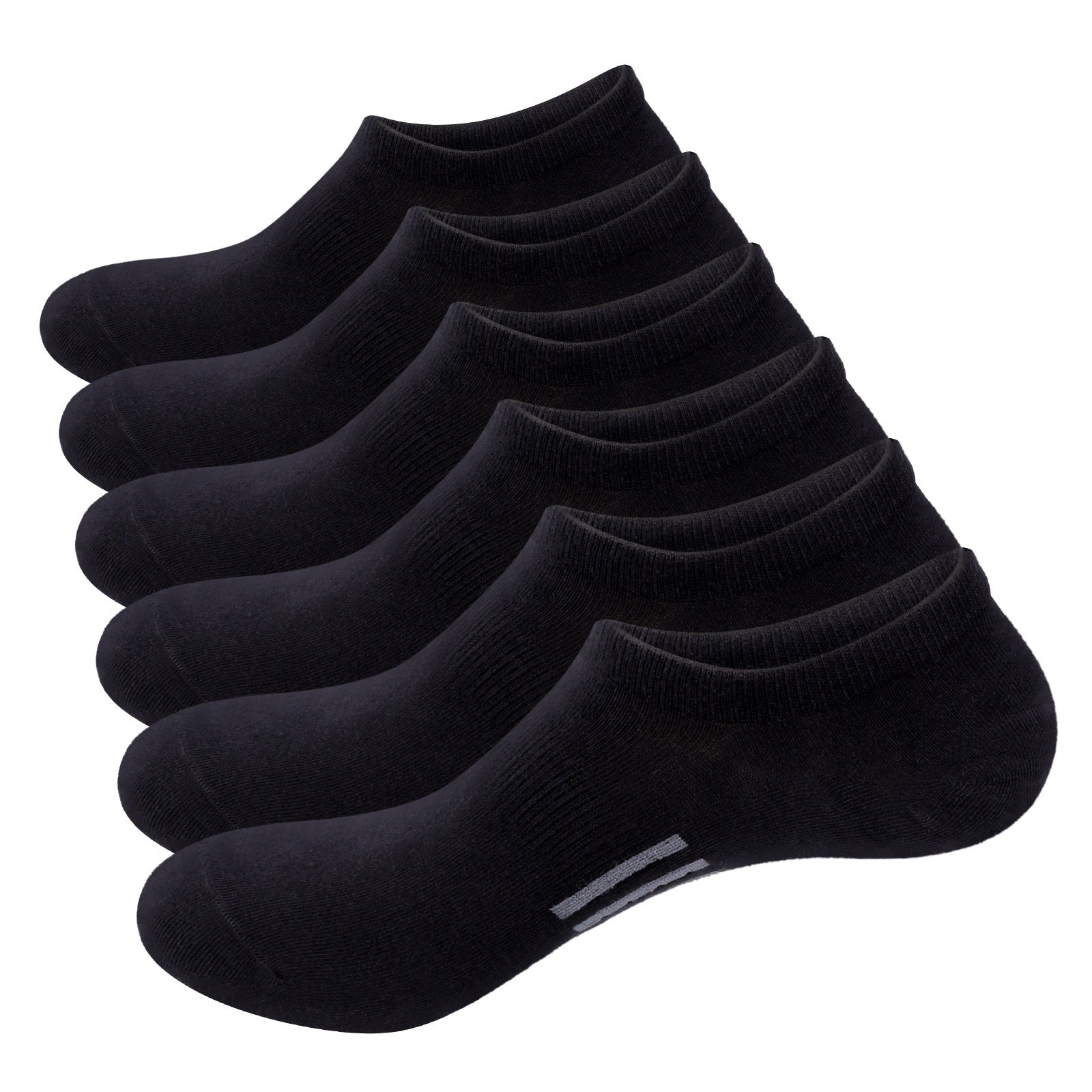 Pure Cotton Breathable Summer Thin Tight Invisible Male Socks - Black / L
