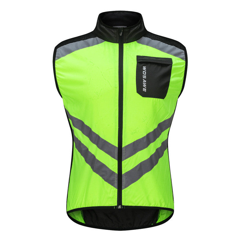 Mountain Biking Windbreaker Jacket Vest - Green / M