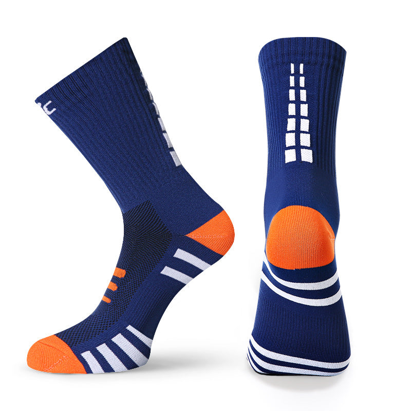 Outdoor Marathon Running Compression Socks Cycling Sports Socks - One Size / Dark blue
