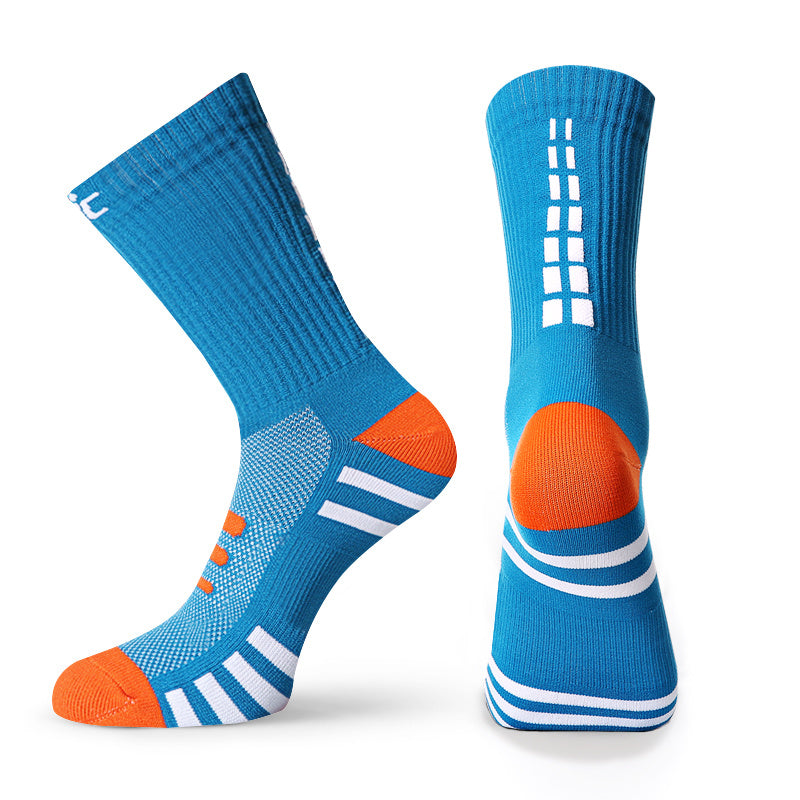 Outdoor Marathon Running Compression Socks Cycling Sports Socks - One Size / Orange blue