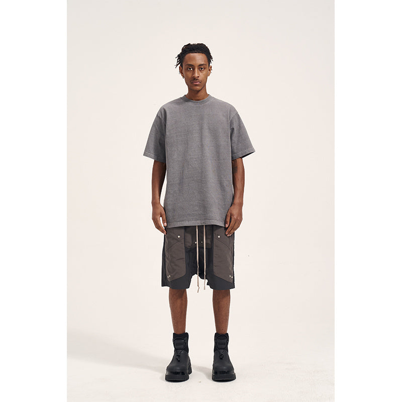 Men’s Casual Loose Shorts Contrast Patch