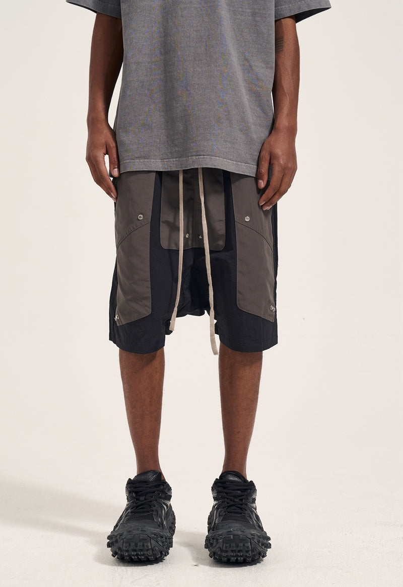 Men’s Casual Loose Shorts Contrast Patch