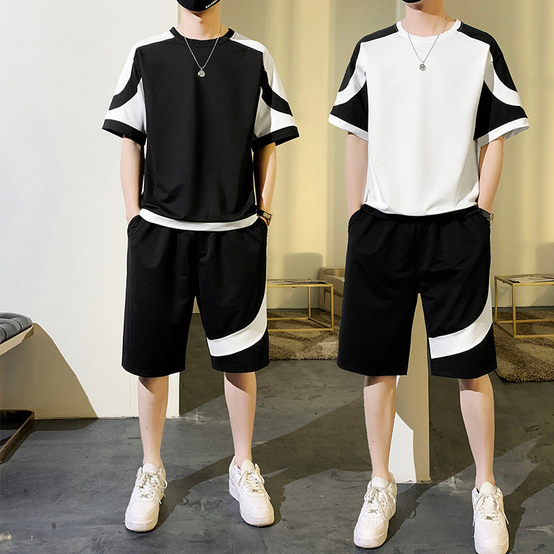 Men’s Korean-style Fashion Short Sleeve Casual Suit