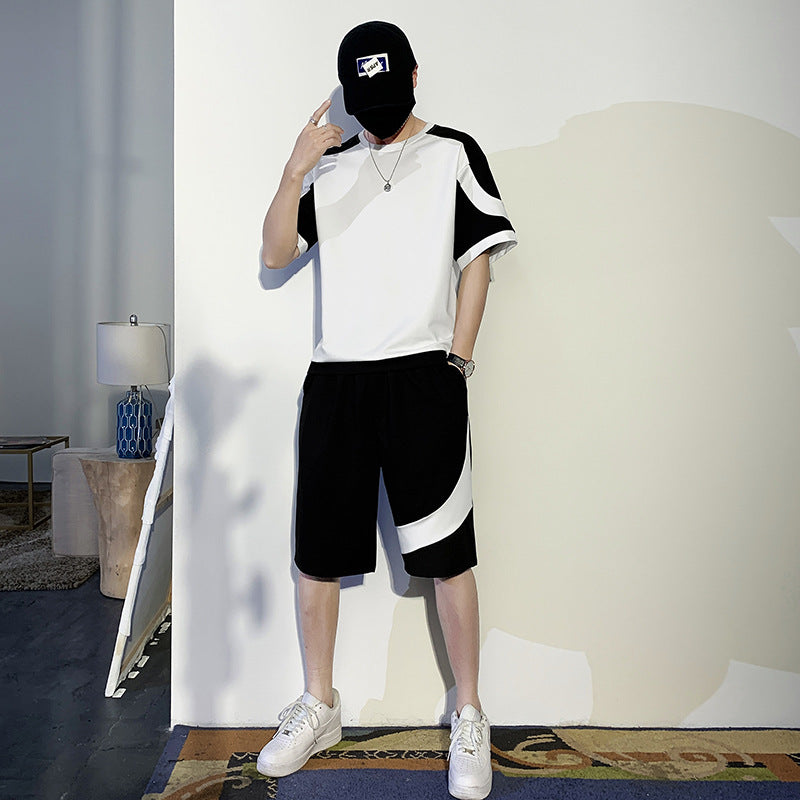 Men’s Korean-style Fashion Short Sleeve Casual Suit