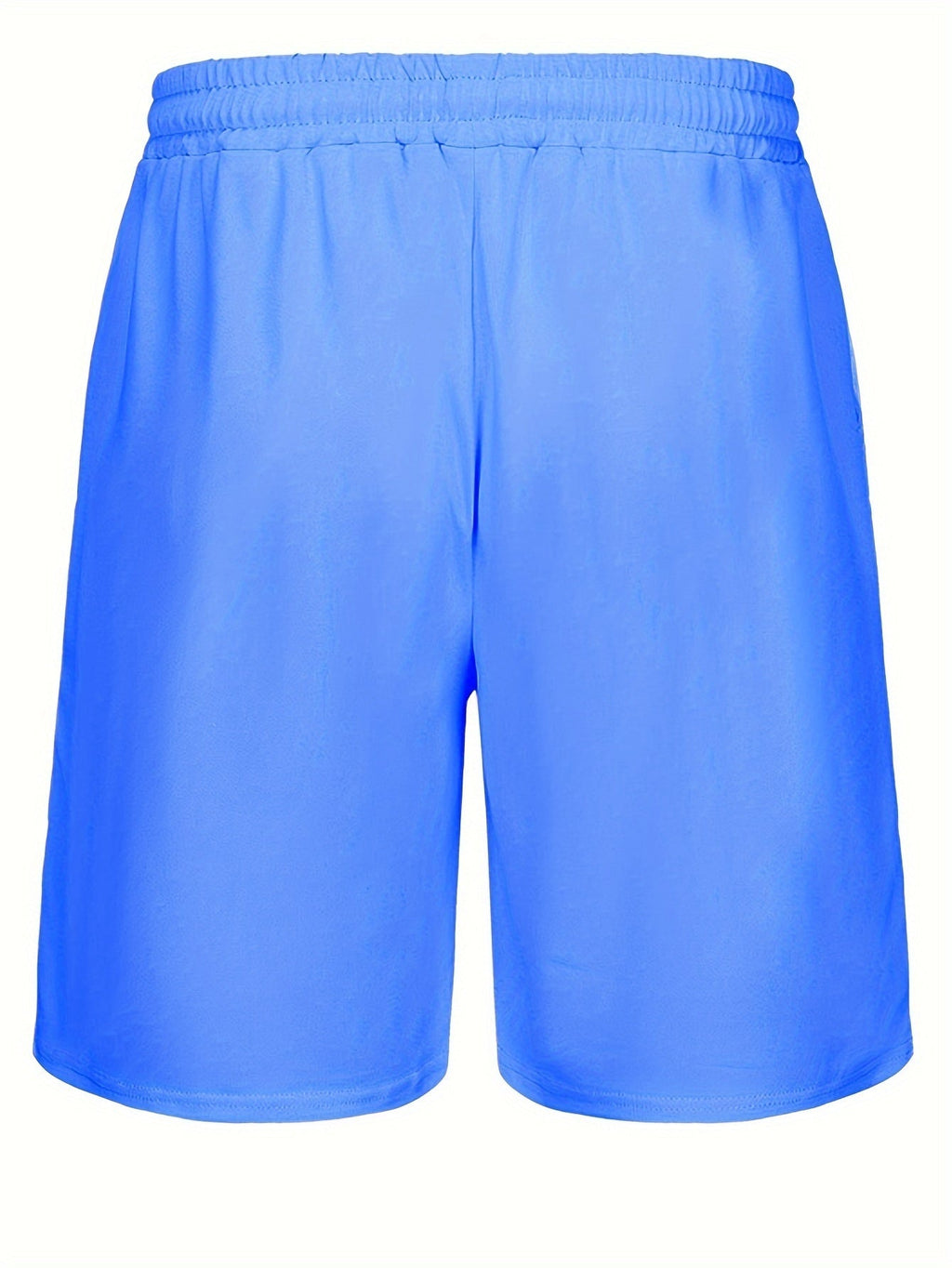 Men’s Outfit Solid Casual Crew Neck Short Sleeve T-Shirt & Drawstring Shorts 2-piece Set For Summer Outdoor Activities