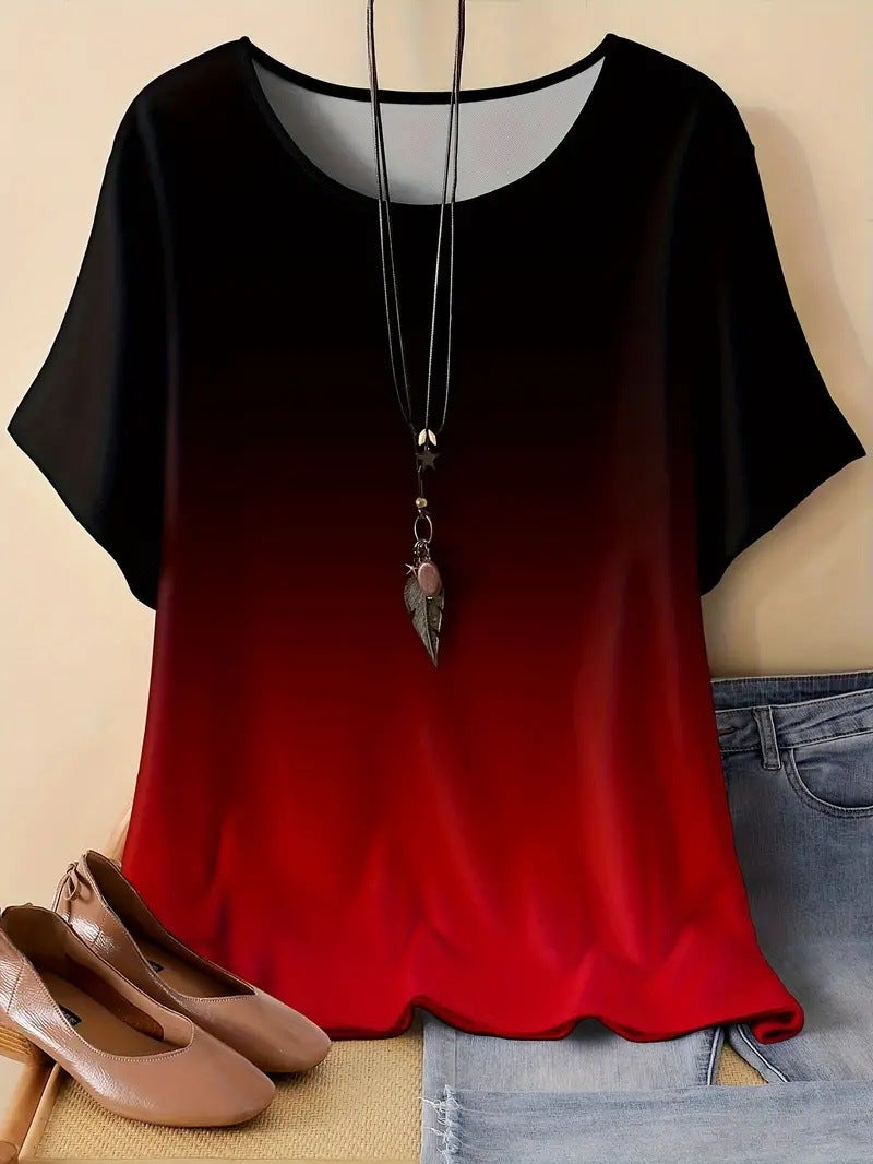Casual Sports Loose Round Neck Short Sleeve - ME01ME01ZN241013Y018 / XL