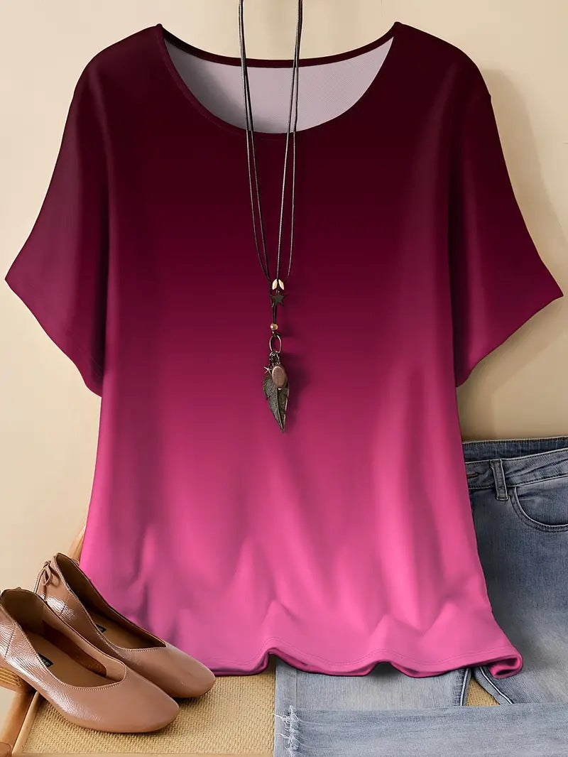 Casual Sports Loose Round Neck Short Sleeve - ME01ME01ZN241013Y022 / XL