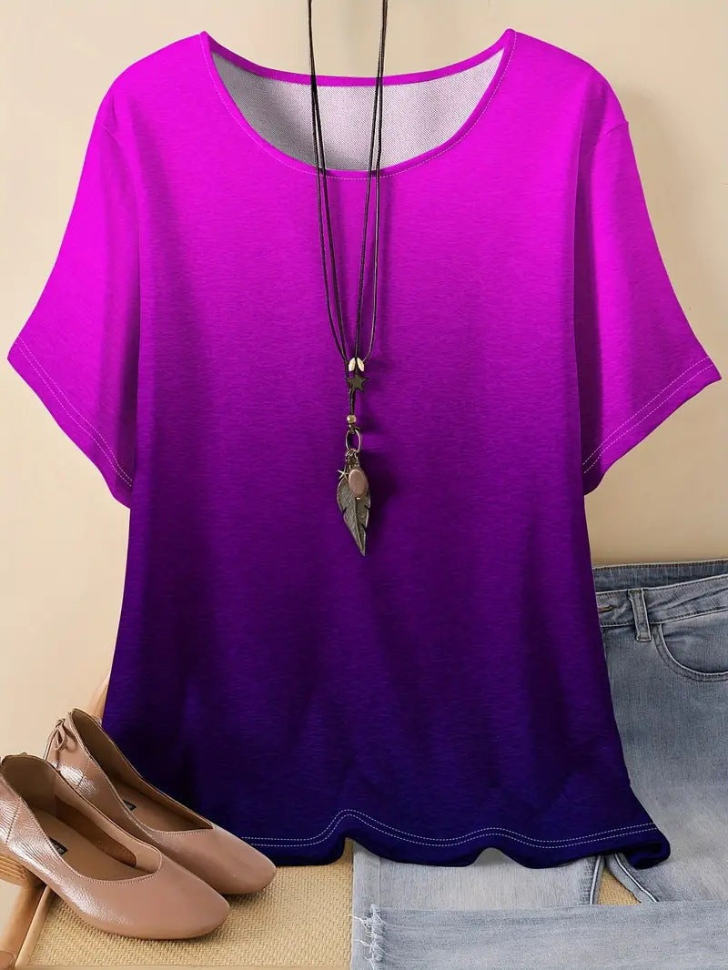 Casual Sports Loose Round Neck Short Sleeve - ME01ME01ZN241013Y025 / XL