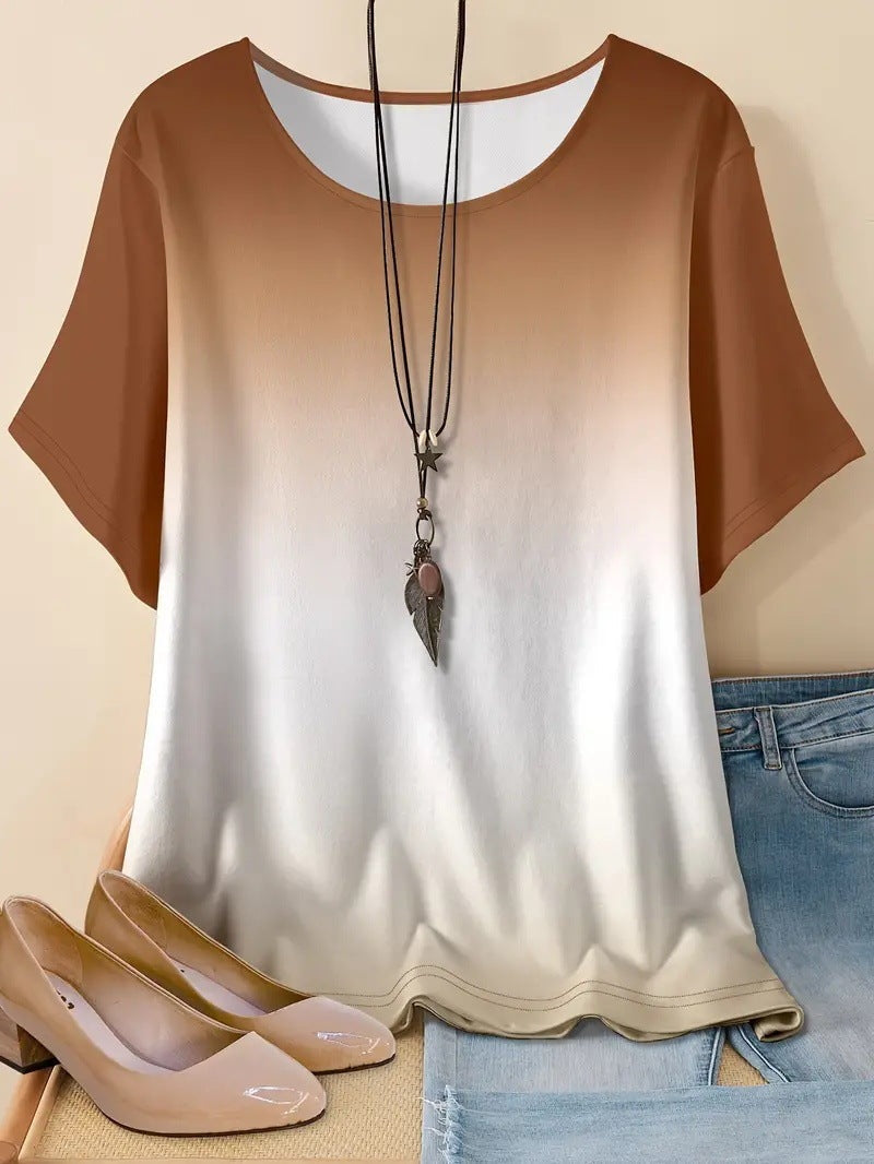 Casual Sports Loose Round Neck Short Sleeve - ME01ME01ZN241013Y027 / XL