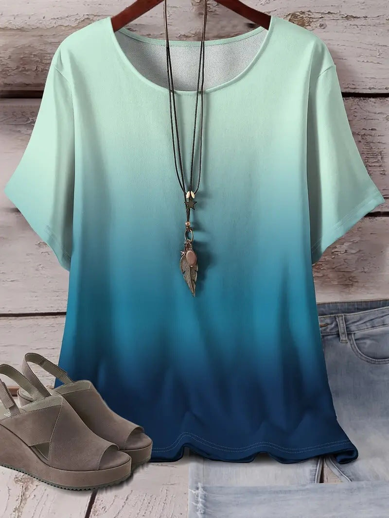 Casual Sports Loose Round Neck Short Sleeve - ME01ME01ZN241013Y024 / XL