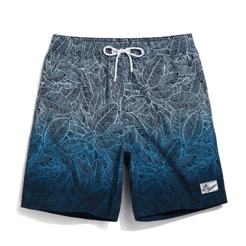 Loose Swimming Shorts Seaside Vacation Swimming Casual Shorts - Blue / 2XL