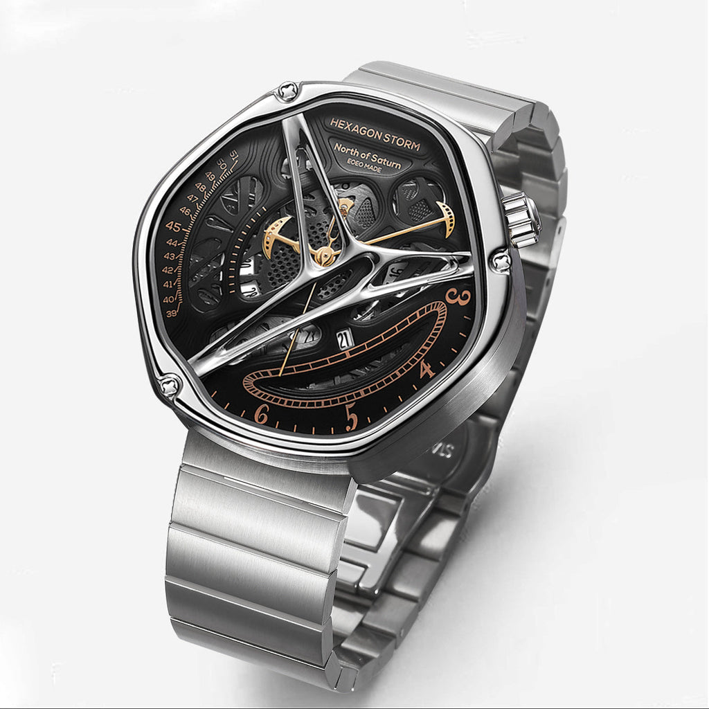 Unleash Timeless Style Stainless Steel Belt Luxury - Midnight Black Steel Strip