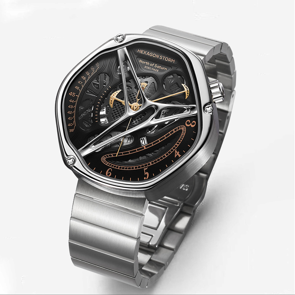Unleash Timeless Style Stainless Steel Belt Luxury - Midnight Black Steel Strip