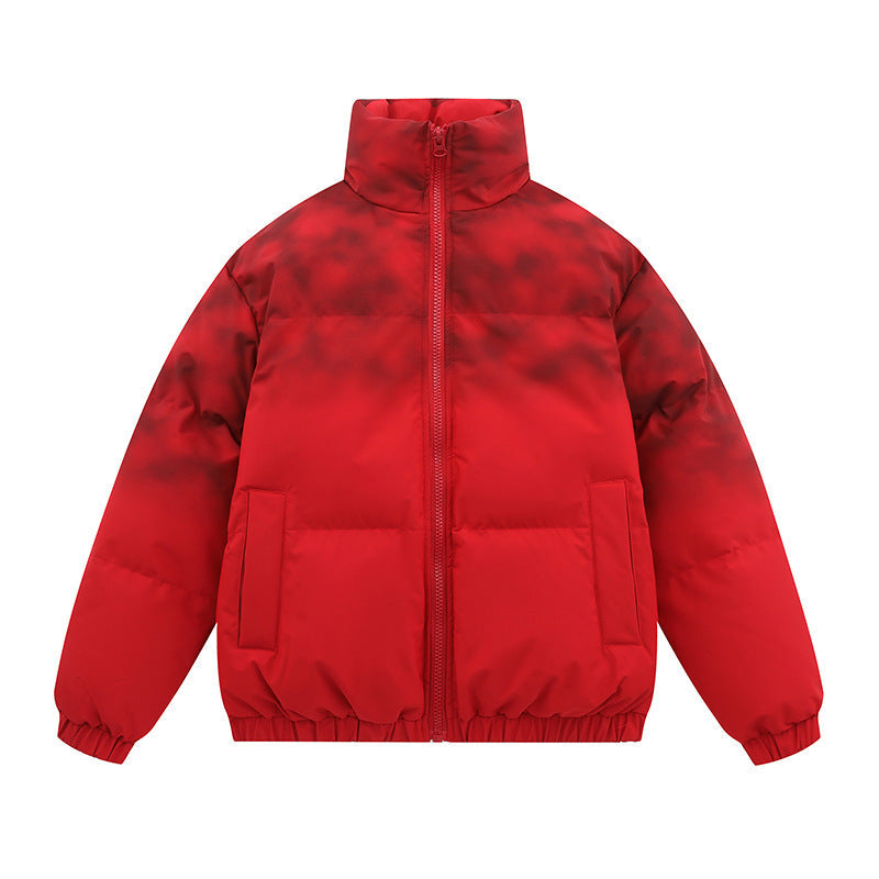 Casual Fashion Gradient Trendy Cotton Clothing Coat For Men - 8597 Red / M