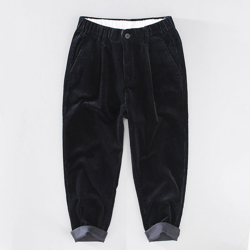 Fashion New Corduroy Loose Casual Pants Men - Purplish Blue / M