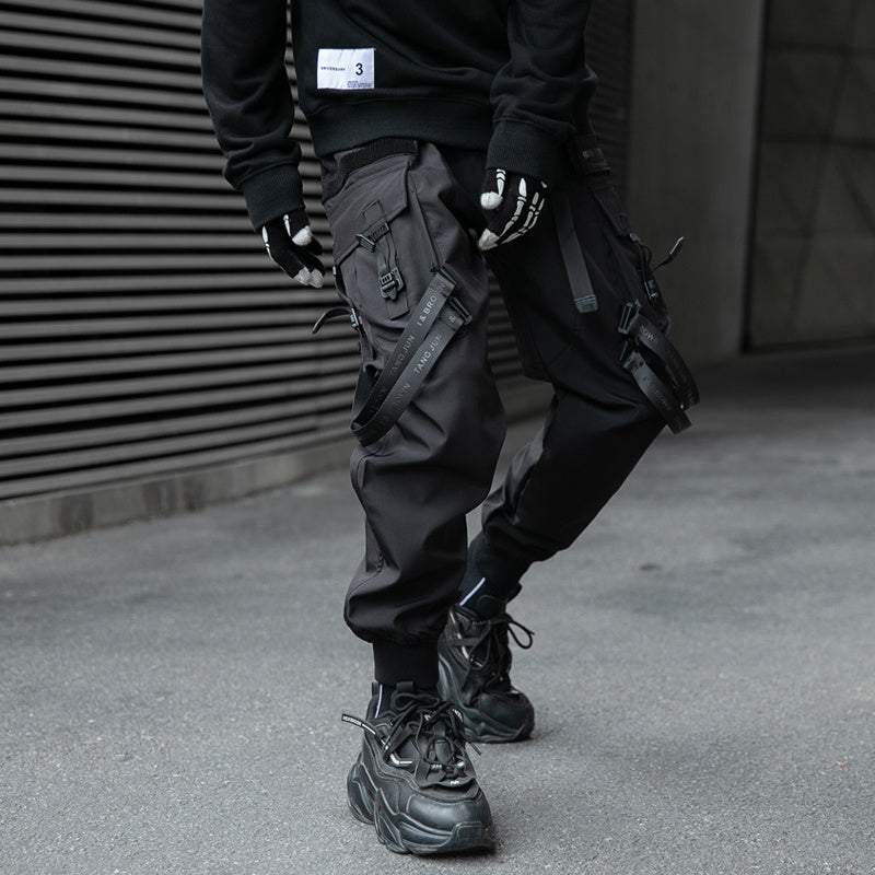 Men’s Loose Fit Functional Overalls - Black / M