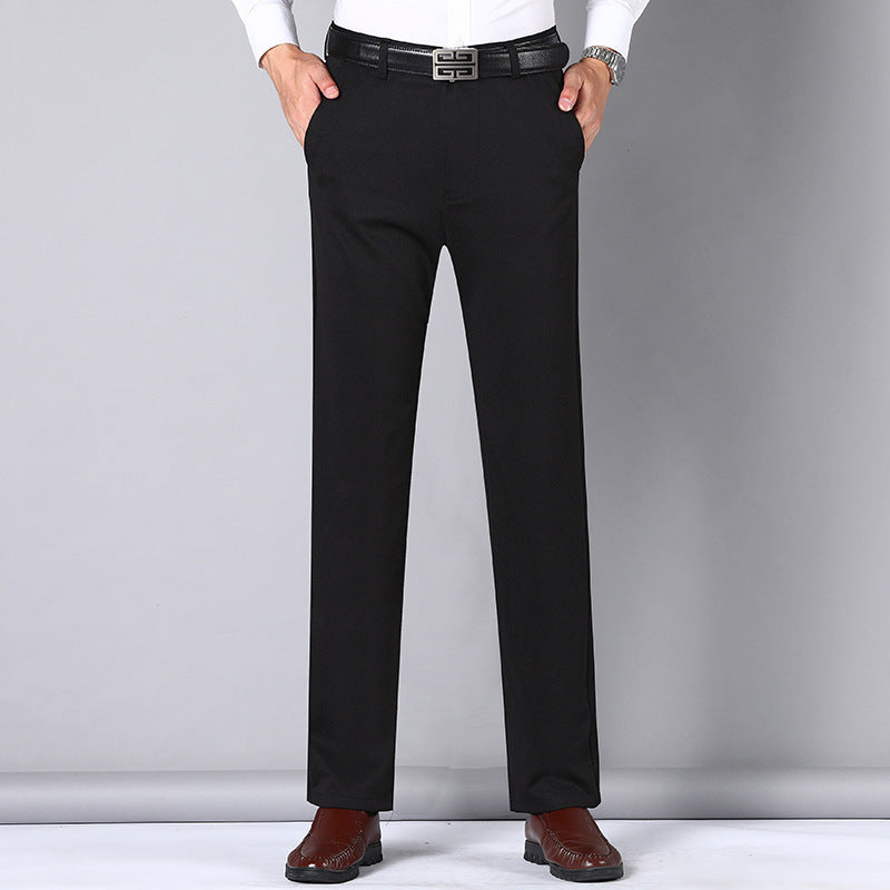 Loose Straight Men’s Business Casual Pants - Black / 29