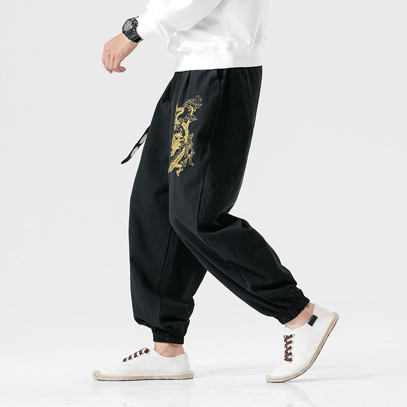 Casual Pants Young MMen’s Cotton And Linen Casual Pants Men