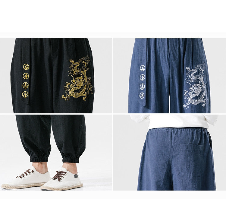 Casual Pants Young MMen’s Cotton And Linen Casual Pants Men