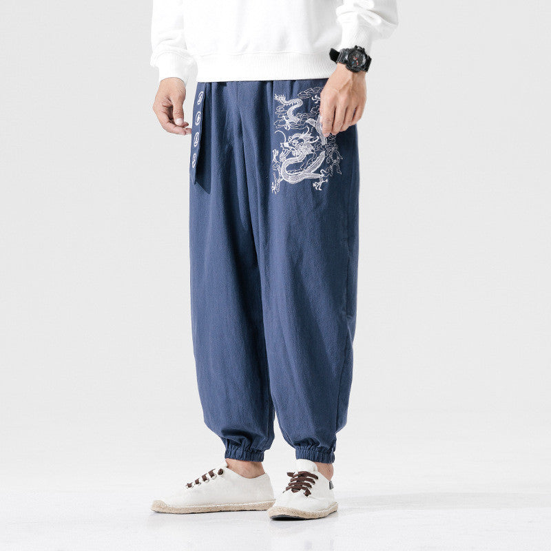 Casual Pants Young MMen’s Cotton And Linen Casual Pants Men